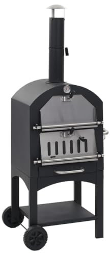 Home & Garden Four à pizza d'extérieur au charbon de bois avec pierre réfractaire