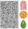 CHGCRAFT Abstrakte Blumenblätter Polymer Ton Texturblätter Pflanzen Gummi Ton Texturblätter Ton Textur-Matratze Werkzeug für DIY Schmuck Herstellung Handwerk und Druckmuster