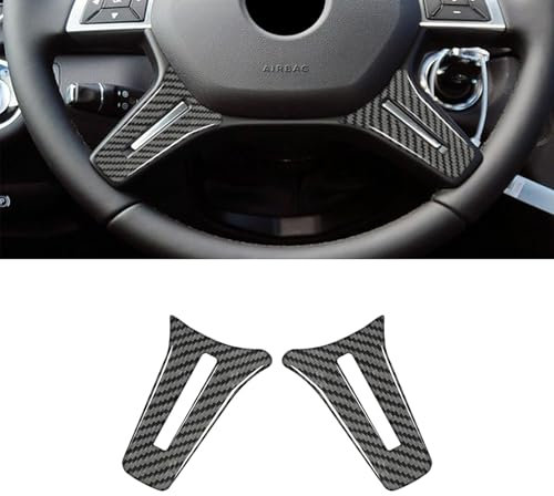 Auto Interior Sticker aus Carbonfaser, Accessoires Tuning für Mercedes-Benz C-Klasse 2007-2014 W204 (Lenkrad-C)
