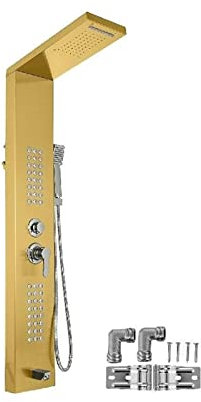 Set doccia digitale, Pannello Doccia 5 In 1 Tower System Colonna Doccia Soffione Doccia A Pioggia Colonna Doccia A Cascata Idromassaggio In Acciaio Inox per uomini, donne, bambini e animali domestici