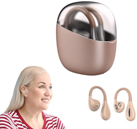 Hearing Amplifier Earbuds,Bluetooth 5.3 Ear Buds LED Power Display Headphones Bass Stereo,Open Ear Wireless Earbuds with Noise Canceling,USB C Charging Personal Hearing Enhancement Sound Devices