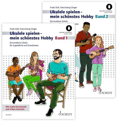 Ukulele Spielen - mein schönstes Hobby Band 1 und Band 2 (ED 23537, ED 23630D, 9783795724566, 9783795727857) + (Starterset)