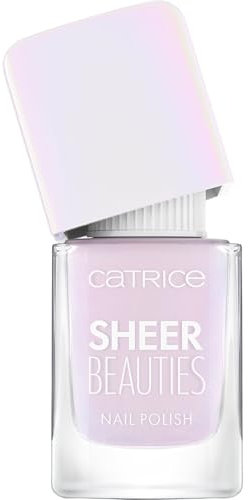 Catrice Sheer Beauties Nail Polish, Nr. 100, Violett, aufhellend, farbkorrigierend, transluzent, vegan, ohne Mikroplastikpartikel, ohne Parfüm, ohne Parabene, 1er Pack (10.5ml)