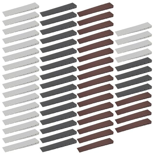 60 Stück Möbelkeile, Möbelbein Unterlegplatten Kunststoff, Möbel Unterlegkeile, Keile mit Integrierten Soll-Bruchstellen für Möbel, Tisch, Stuhl, Schrank (60)