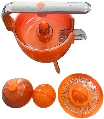 Wzxksoac Exprimidor Eléctrico de Naranjas, Exprimidor de Limón Portátil, Máquina para Naranjas, Pomelos, Separador de Jugo de Escoria, Enchufe Europeo