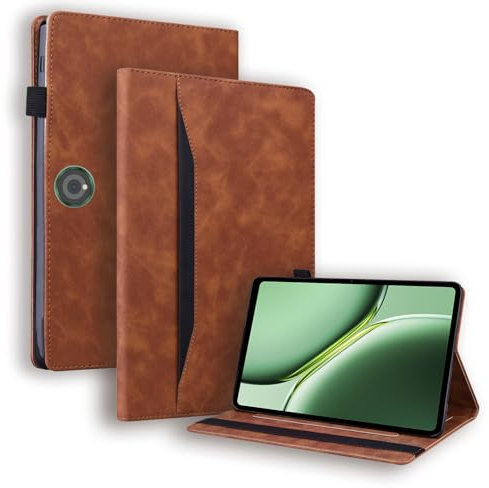 Mldjomid Hülle für OnePlus Pad Pro/OnePlus Pad 2 12.1 2024 PU Leder Schutzhülle Multi-Winkel Folio Flip mit Stand Funktion Tablette Case Cover für OnePlus Pad Pro/OnePlus Pad 2 12.1 2024, Braun
