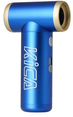 Compressed Air Duster-KiCA JetFan 2S Kit Electric Air Duster,117000 RPM Rechargeable Cordless Air Blower for Cleaning Keyboard&PC, Jet Dry Duster with New Extreme Mode, Metal Shell-Blue