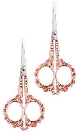 EPIGEIST Elegante Nagelknipser Vintage Edelstahl Roségold 2 Stück Nagelschneider Maniküre Pediküre Rostfrei Tragbar mit Aufbewahrungskoffer für Zuhause und Unterwegs