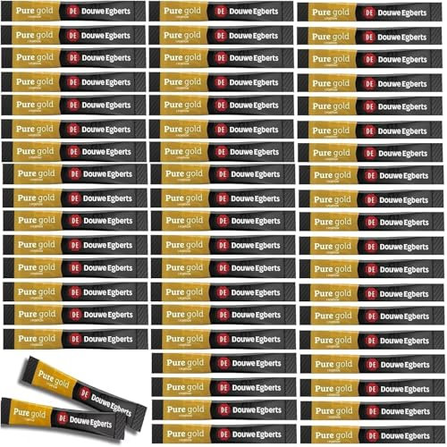 Douwe Egberts Pure Gold Instant Coffee Sticks – 50 x 1.5g Sachets – Smooth & Rich Instant Coffee – Ideal for Office, Hotels, Travel and On-the-Go