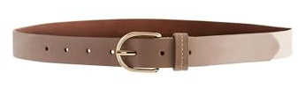 NEXT Damen Standard Regular Fit Ledergürtel Taupe Brown M
