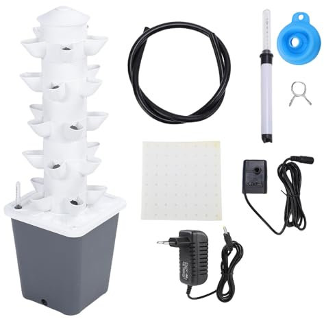 de cultivo hidropónico, jardín vertical interior y exterior, de jardinería doméstica, jardinera vertical con bomba y tanque de agua (enchufe UE)