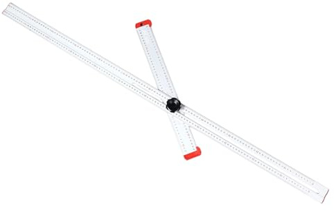 Mumusuki Verstellbares T-Quadrat-Lineal aus Aluminiumlegierung für Holzbearbeitung und Bauwesen mit Zwei-in-Eins-Design, 120 Cm Präzisionsmesswerkzeug
