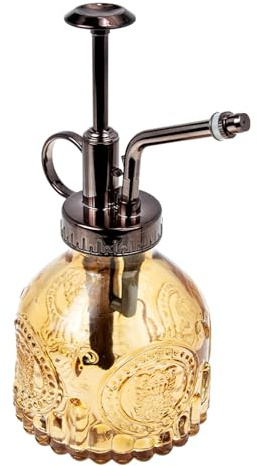 WRITWAA Vintage Glas Sprühflasche Pflanzen Bewässerung Glasgießkanne für Kleine Zimmer und Gartenpflanzen Bonsai Hängepflanzen Terrassengarten