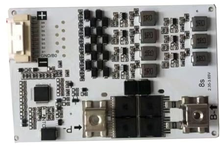 Ranuw Scheda di protezione integrata per batteria al litio 8S-3, 2 V per batterie LiFePO4 con funzioni di sicurezza avanzate, chip ETA3000