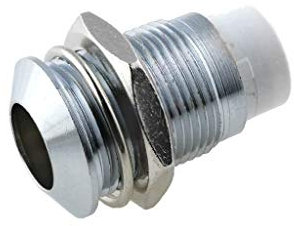 10X SMQ1 129 Fassung für LEDs 8mm Chrom Metall konvex SIGNAL-CONSTRUCT
