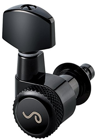 SCHALLER »M6 PIN LOCKING MACHINE HEADS - BLACKCHROME - 6L - SMALL METAL - 19.5mm LOCKING POST« Mechaniken für E-Gitarre - Set mit 6 Stück 10030420.01.50