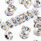 nbeads 100 Stück 6 mm Messing Strass Rondelle Spacer Perlen, Silber Flache Runde Kristall Lose Rondelle Spacer Perlen Glänzende Charms Perlen Für Schmuckherstellung