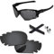 PapaViva Ersatzlinsen & Gummi-Kits für for Oakley Jawbone Vented Schwarz Grau - Polarisiert