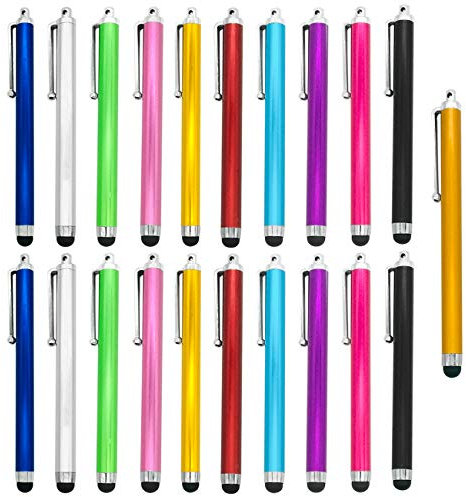 CKANDAY 21 Pack Ensemble de Stylets, Universels Stylets capacitifs à écran Tactile Compatible avec iPad iPhone 6 6s 7 7s 8 Plus Tablette Numérique Samsung Note S5 S6 S7 Edge S8 Plus-11 Couleurs