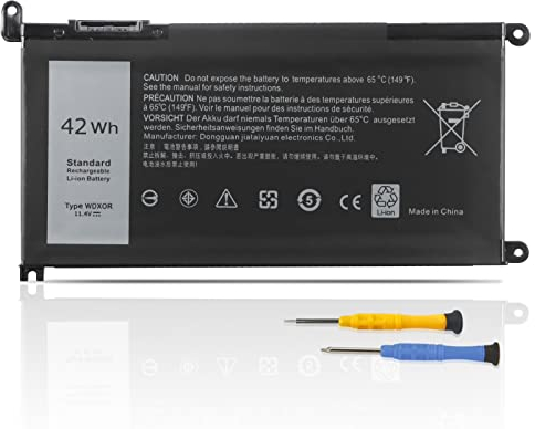 K KYUER 42Wh WDX0R Batterie pour Dell Latitude 3180 3480 3580 3189 3379 Inspiron 5565 5567 5568 5578 5579 7560 7570 7573 7579 7580 7569 5368 5378 5379 7368 7378 7460 5765 5767 5770 Vostro 5468 5568