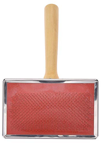 Kesheng Cepillo para Alfombra de Piel de Oveja con Mango de Madera