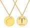 ChicSilver Sternzeichen Kette Widder- 18K Damen Halskette 925 Silber Sternzeichen Tierkreiszeichen Anhänger für Damen Herren