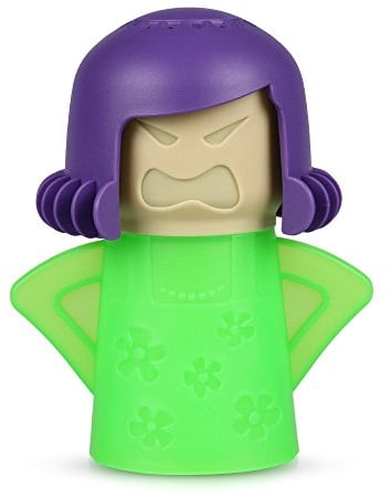 Angry Mama Nettoyeur à micro-ondes à action rapide pour four à vapeur Outil de cuisine Nettoie facilement le cru en quelques minutes (violet vert)