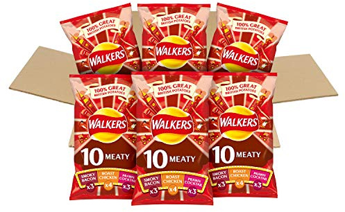 Walkers Meaty Multipack Crisps Box (60 Single Bags)