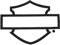Harley-Davidson Rugged Textured Bar & Shield Logo Decal - Nero - 12,7 x 10,2 cm.