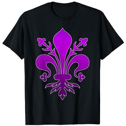 Famiglia de Medici rinascimento Giglio Firenze viola Maglietta