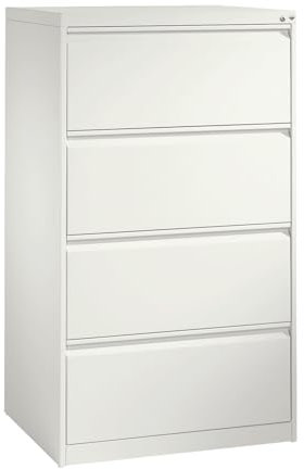 C + P Möbelsysteme C+P | Karteikartenschrank ACURADO | 2-bahnig | 4 Schübe | verkehrsweiß