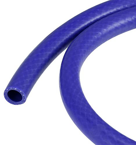 sourcing map Tuyau en Silicone de Chauffage 12mm ID x 18mm OD 1 Mètre de Long Durite 101psi 392F Bleu Renforcé Haute Température pour Moteur