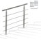 Sonnewelt Corrimano Acciaio Inox 80 * 4.2 * 106.5cm,4 traverse,Ringhiera con kit di installazione,Passamano per Interni o Esterni