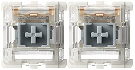Gateron G Silver Pro Switches - Interruttore lineare a molla singola a 3 poli RGB SMD, per tastiera meccanica da gioco (72 pezzi, argento)