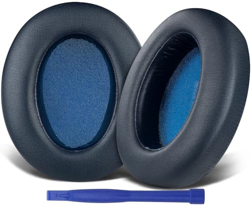 SOULWIT Earpads Cushions Replacement for Sony WH-XB910 XB910N Extra Bass Noise Cancelling Headphones, for Sony WHXB910N Wireless Bluetooth Headset, Ear Pads with Softer Protein Leather - Blue