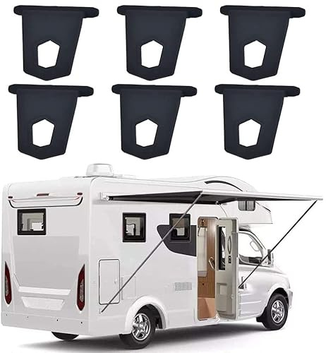 WANGCL 12 Pack of RV Awning Hooks black Portable Awning Hooks Hanger Organiser Rack for RV Motorhome Camper