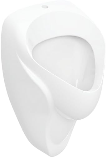 VBChome Urinal Zulauf Oben Weiß Sanitärkeramik Keramik Pinkelbecken Senkrecht Pissoir Horizontaler Abfluss Einfache Installation des Urinals Modern Hochwertig