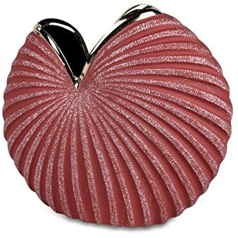 Vase rund berryrot-Gold 22x22cm aus Keramik matt reliefierte Oberfläche