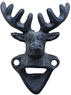 Hirsch Wandflaschenöffner aus Gusseisen