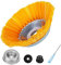 CJBIN Cepillo Desbrozadora, Cabezal Desbrozadora Nylon, Cabezal Cepillo para Desbrozadora con 4 Accesorios de Montaje, Cepillo Desbrazadora para Malas Hierbas Césped y Jardín, 200 x 25,4 mm