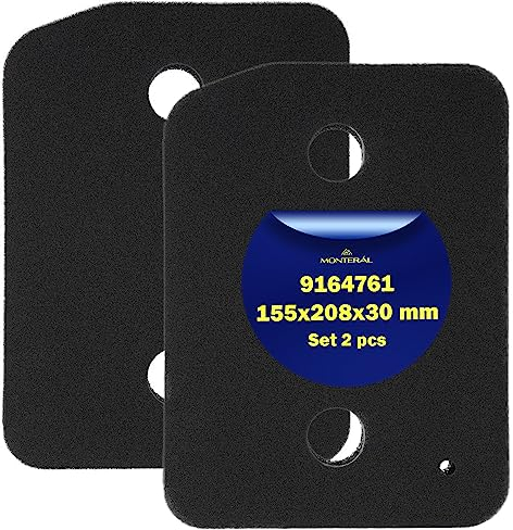2 Pièces Filtre Seche Linge 9164761 pour Miele a Des Dimensions 208 x 155 x 30 mm Filtre Mousse de Seche Linge avec Garantie de 10 Ans - MONTERAL