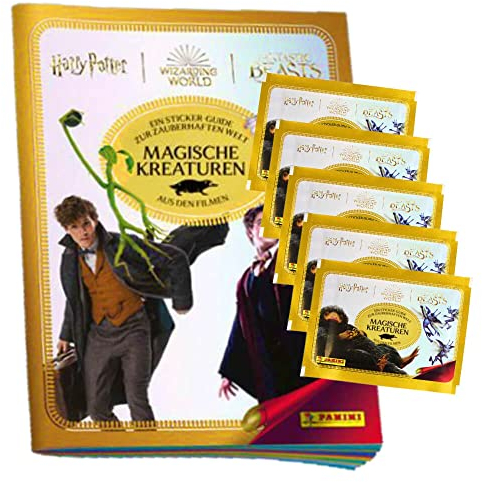 Panini Harry Potter Sticker - Magische Kreaturen (2023) - 1 Album + 5 Tüten Sammelsticker