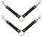 JILINWEI 2Pcs Dog Kennel Fan Hanging Utility Straps for Ryobi P3320 Fan Holder, Waterproof Dog Crate Fan Strap with Swivel Spring Clips Suitable for Any Kennel, Black