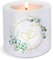 Candela per matrimonio con eucalipto e cuori, decorazione da tavolo, candela come regalo di nozze per coppia di sposi o come decorazione originale, diametro 8 x altezza 7,5 cm