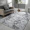 Lightlux Rund-Shaggy Hochflor Teppich für Wohnzimmer - Langflor, Hochwertig, Pflegeleicht, Hohe Fadendichte, Wasser Indoor Bodenmatte (Advanced Grey, 60×100cm)