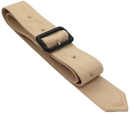Inzegao Damen Trenchcoat-Gürtel, Ersatz mit Schnalle, Metall-D-Ring, Dekoration, breiter Bund, Kein D-Ring, Khaki, Einheitsgröße