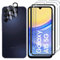 Lutree für Samsung Galaxy A15 5G /4G für Panzerglas Schutzfolie, 2+2 Stück Schutzglas und Kameraschutz Folie (Schwarz), 9H Härte HD Displayschutz Anti- Kratzer Bläschenfrei Displayfolie