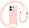 Vauki Custodia per Xiaomi Redmi Note 13 Pro 5G/Poco X6 5G Cover con Cordino, Rosa Silicone Antiurto TPU Morbido Case Corda Collana Necklace Regolabile Stylish con Catena Ultra Sottile Cover