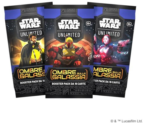 Asmodee Star Wars: Schatten auf der Galaxie, Booster-Pack, Sammelkartenspiel – ab 12 Jahren, für 2 Spieler, italienische Ausgabe