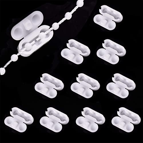 Bedama Roller Blind Cord Connector Clips, Ball Chain Connector fits 4.5mm Roller, Roman and Vertical blinds, 10 Pcs Plastic